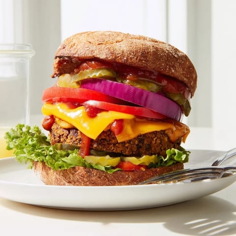 Golden, crispy veggie burger patties ready to be assembled with classic burger fixings.