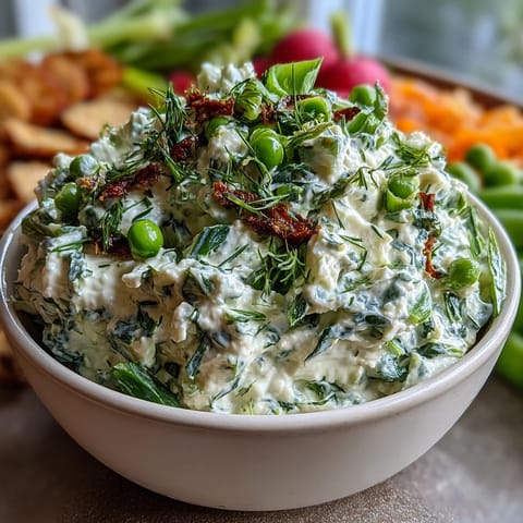 Spring Food Board with Radishes, Peas, and Herb Dip