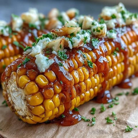 Microwave corn on the cob with garlic butter, tender and juicy, brushed with savory herb butter and ready in minutes.  