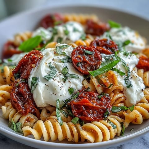 Caprese Pasta with Burrata
