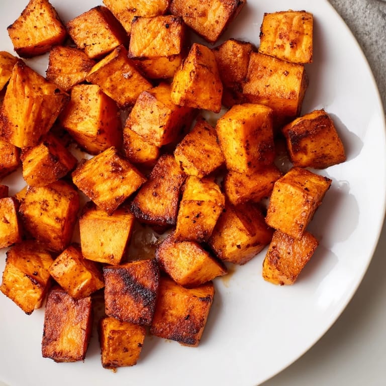 Hot, tender Roasted Sweet Potatoes offer a smoky aroma and a delicious side for your next meal.