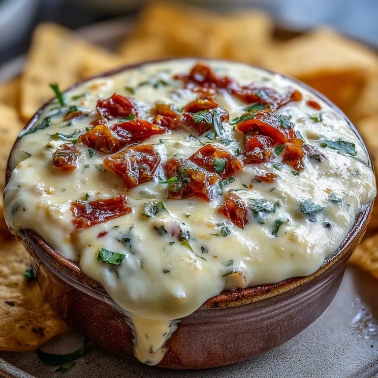 Melted Queso Dip in a slow cooker with a side of tortilla chips, jalapeños, and green onions for a game day spread.
