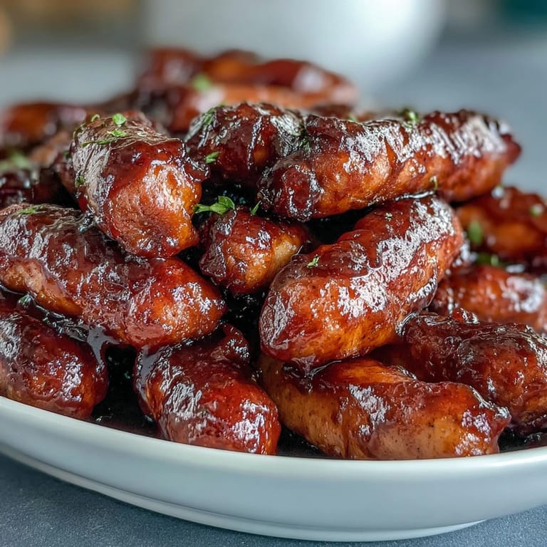 Sweet and tangy Crock Pot BBQ Cocktail Sausages in a rich barbecue sauce, perfect party appetizer straight from the crock pot.