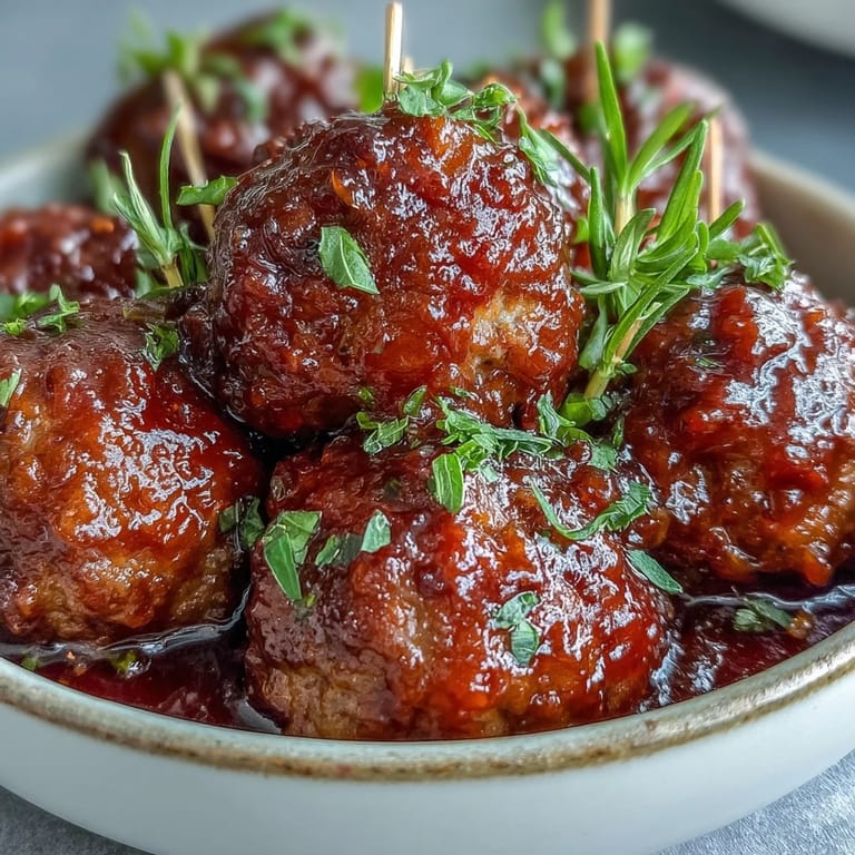 Tender Easy Sweet and Sour Crock Pot Meatballs simmering in a rich, glossy sauce, perfect for game day appetizers.