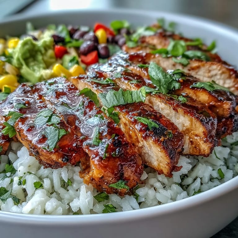 Hearty Cajun Chicken Bowl garnished with cilantro and lime, perfect for a Southern-inspired weeknight meal.