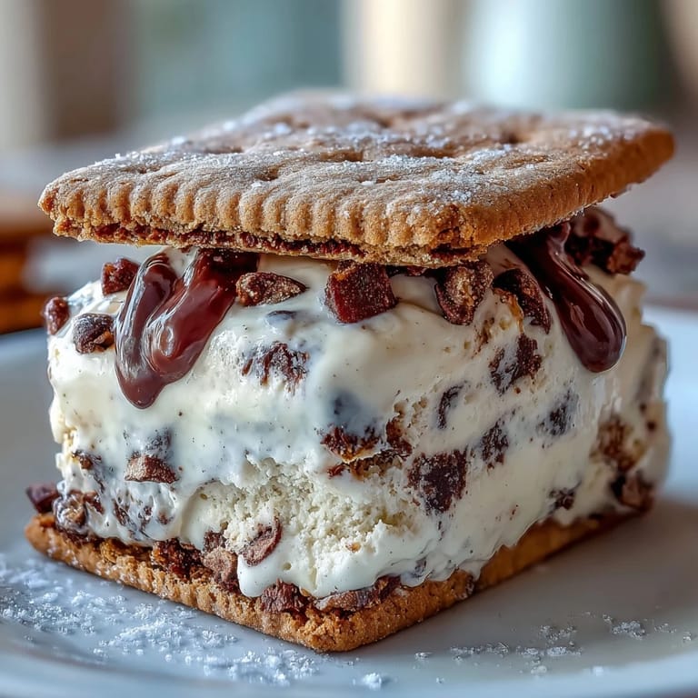 Vanilla Bean Frappuccino Ice Cream Sandwiches: rich espresso cookies sandwich vanilla bean ice cream for a coffee-inspired dessert.