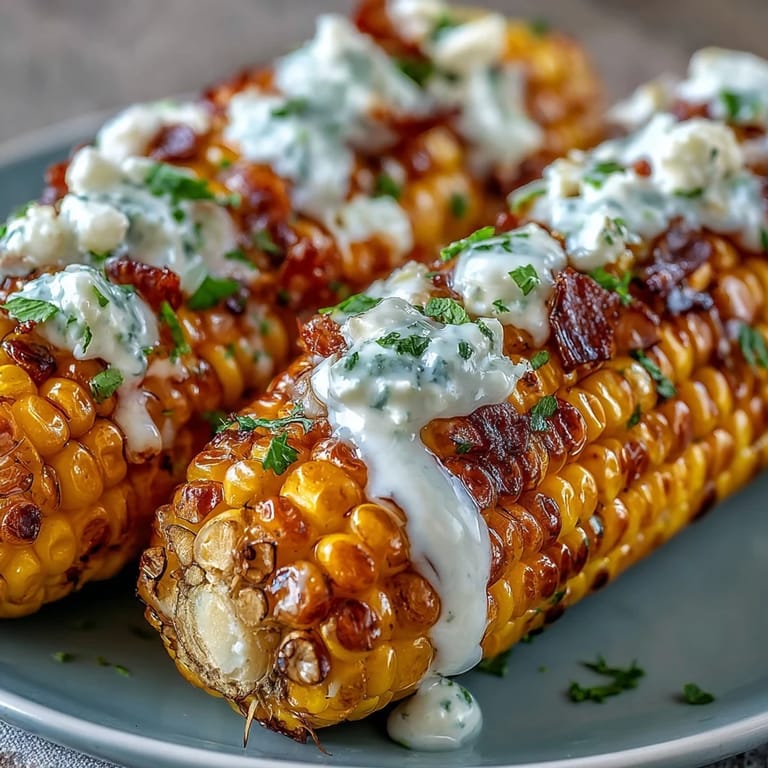Fresh corn on the cob cooked in the microwave and finished with rich garlic butter, a quick and delicious summer side dish.  
