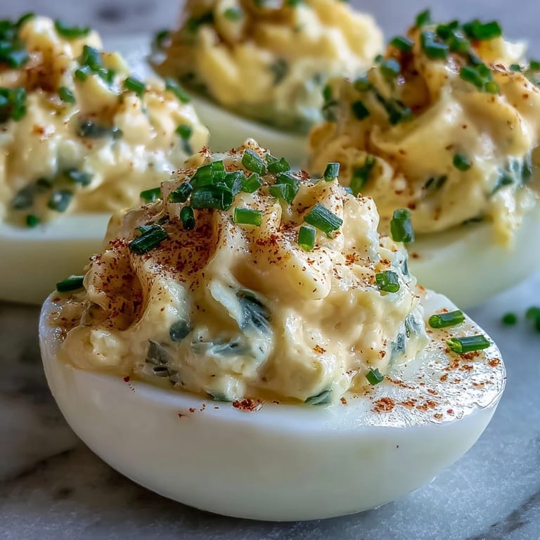 Delicious sweet pickle relish deviled eggs, showcasing tangy, creamy filling.