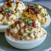 Creamy sweet pickle relish deviled eggs, a zesty appetizer perfect for parties.